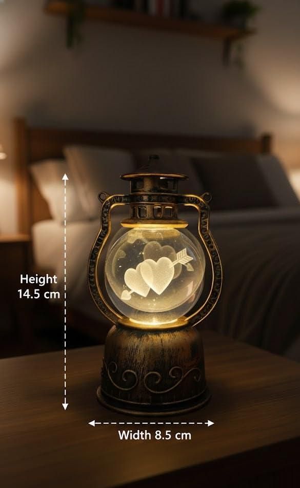Crystal Ball Lamp – Romantic LED Valentine’s Day Gift for Girlfriend & Boyfriend